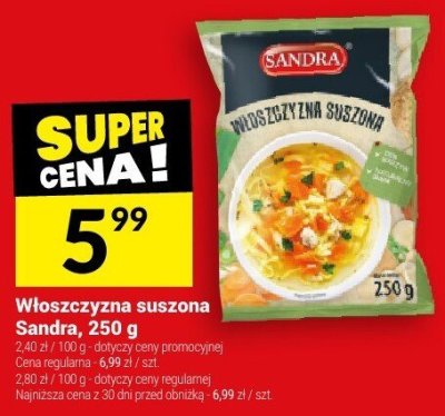 Włoszczyzna suszona Sandra, 250 g promocja w Twój Market