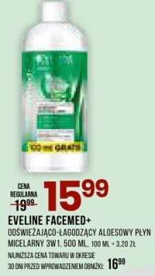 Płyn oczyszczająco-łagodzący Eveline Facemed+, 400 ml promocja w Drogerie Natura