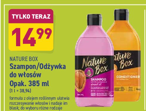 Szampon almond oil Nature box promocja
