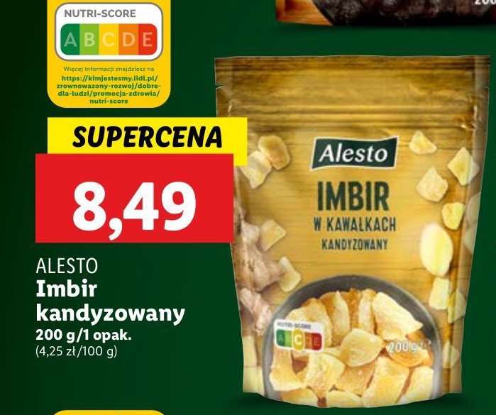 Imbir kandyzowany Alesto promocja