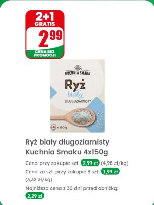 Ryż biały długoziarnisty  4x150g promocja w Dino