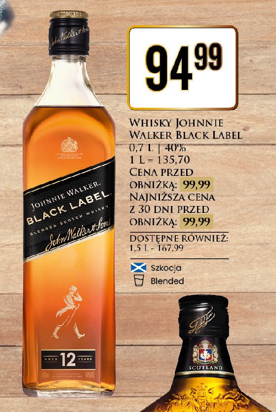 Whisky Johnnie walker black label promocja