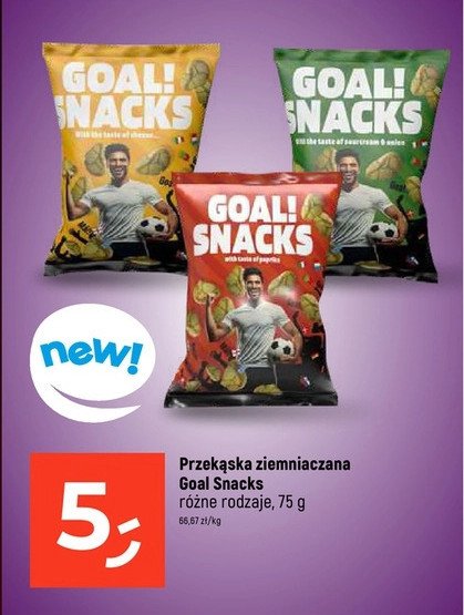 Prażynki kwaśna śmietana i cebulka Goal! snacks promocja