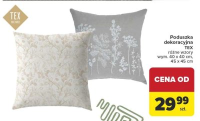 Poduszka dekoracyjna TEX różne wzory promocja w Carrefour