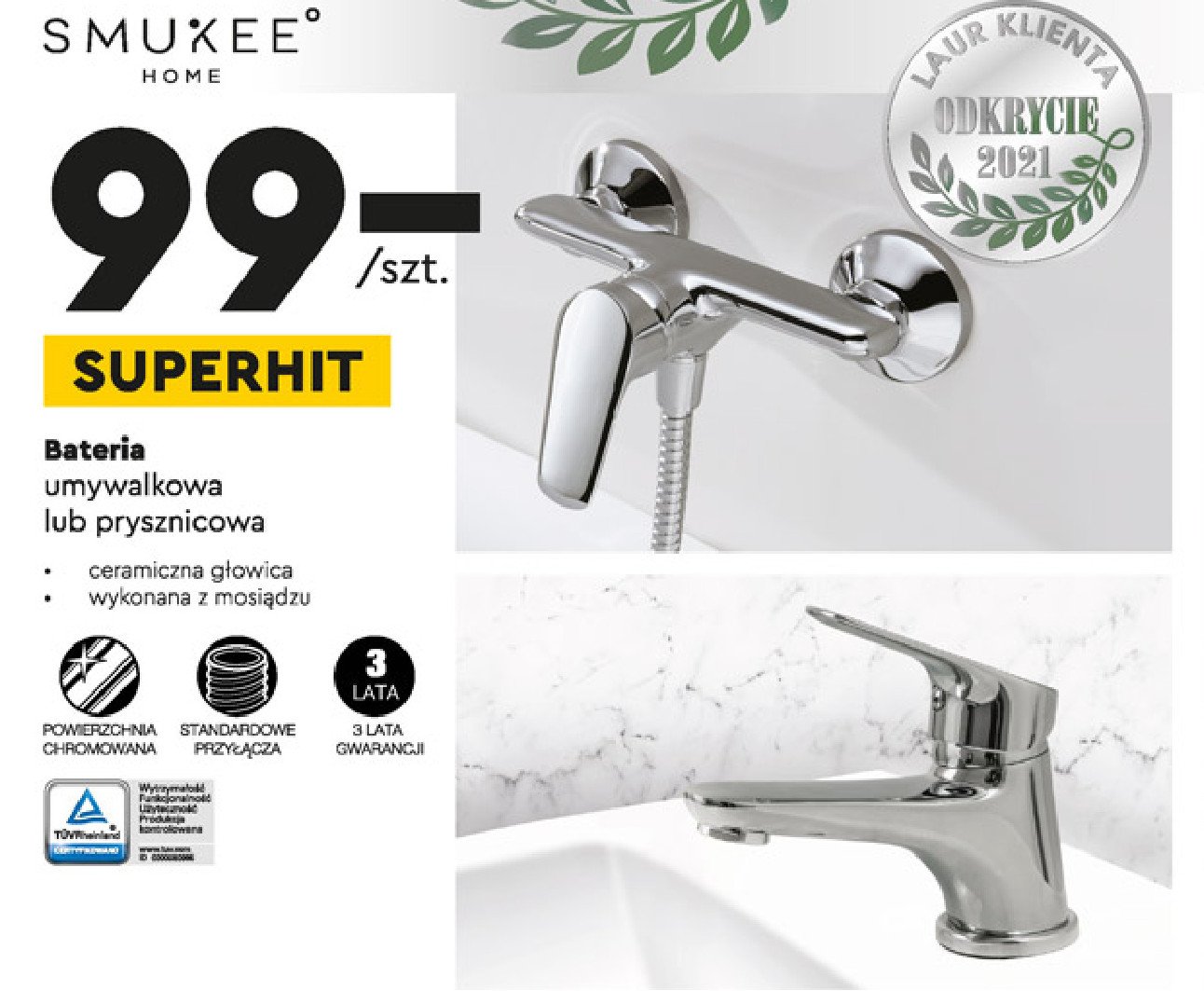 Bateria prysznicowa Smukee home promocja