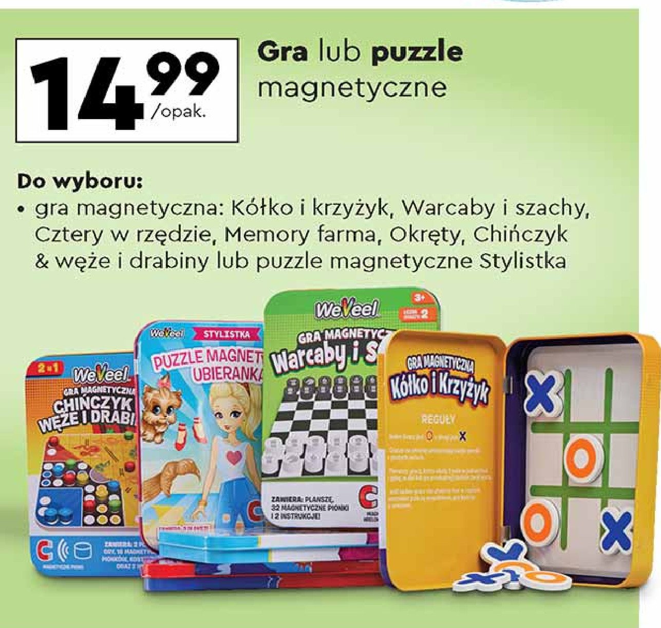 Puzzle magnetyczne warcaby i szachy Weveel promocja