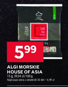 Liście alg morskich House of asia promocja w Stokrotka