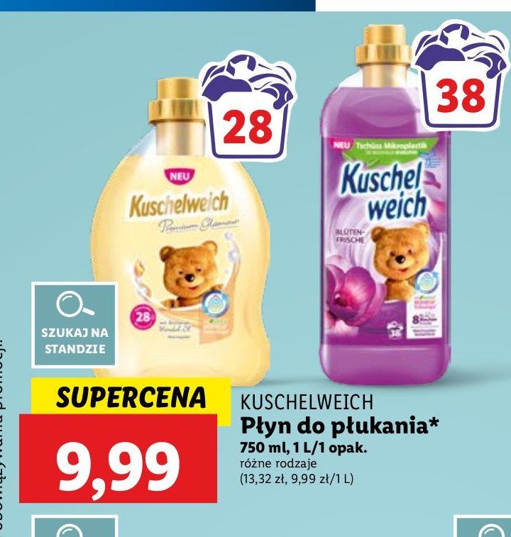 Płyn do płukania premium glamour Kuschelweich promocja w Lidl