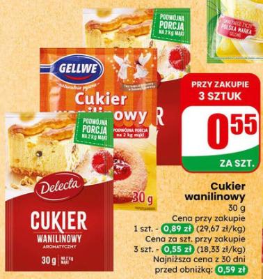 Cukier wanilinowy Gellwe promocja w Dino