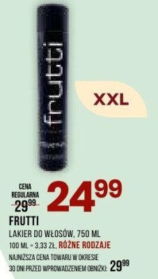 Lakier do włosów FRUTTI promocja w Drogerie Natura