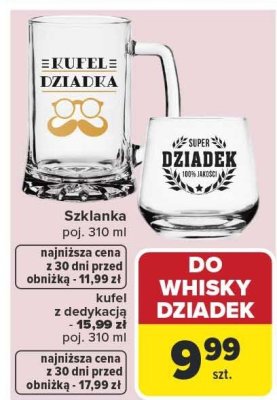 Szklanka do whisky poj. 310 ml promocja w Carrefour