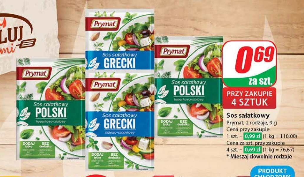 Sos sałatkowy grecki Prymat promocja