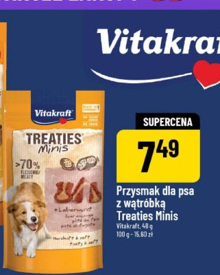 Przysmak dla psa z wątróbką Treaties Minis promocja w POLOmarket