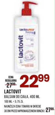 Balsam Lactovit do ciała, 400 ml promocja w Drogerie Natura
