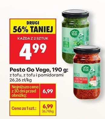 Pesto z tofu promocja w Biedronka