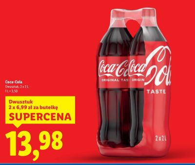 Napój gazowany Coca-Cola Dwusztuk promocja w Lidl