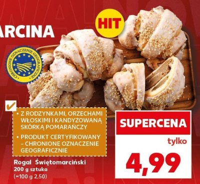 Rogal Świętomarcinski na szarce promocja w Kaufland