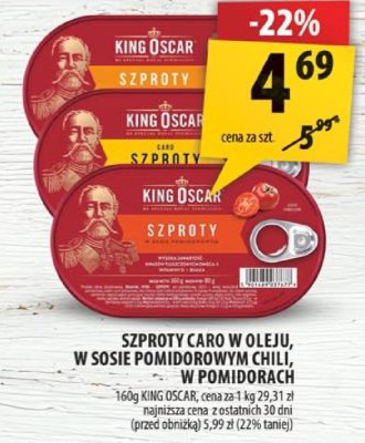 Szproty caro w oleju w sosie pomidorowym promocja w Arhelan