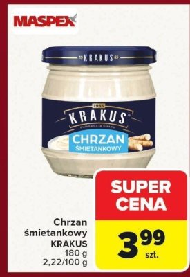 Chrzan śmietankowy KRAKUS promocja w Carrefour Market