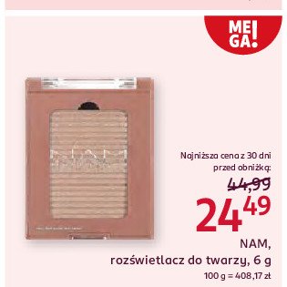 Rozświetlacz do twarzy glass nr. 2 neutral light NAM PROFESSIONAL promocja w Rossmann