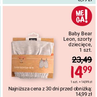 Szorty dziecięce Baby bear leon promocja