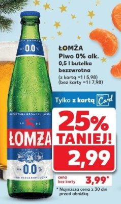Piwo 0% alk. 0,5 l  promocja w Kaufland