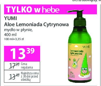 Żel pod prysznic lemoniada cytrynowa Yumi cosmetics promocja