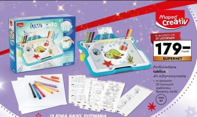 Podświetlana tablica do odrysowywania Maped Creativ promocja w Biedronka