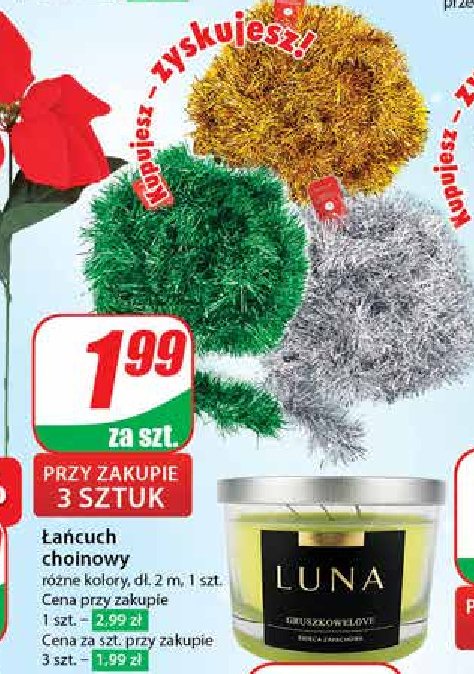 Łańcuch choinkowy dł. 2 m promocja w Kaufland