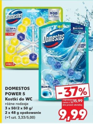 Kostki do WC DOMESTOS POWER 5 różne rodzaje promocja w Kaufland