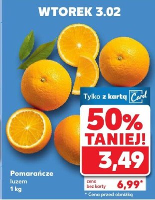 Pomarańcze luzem 1 kg Kaufland promocja