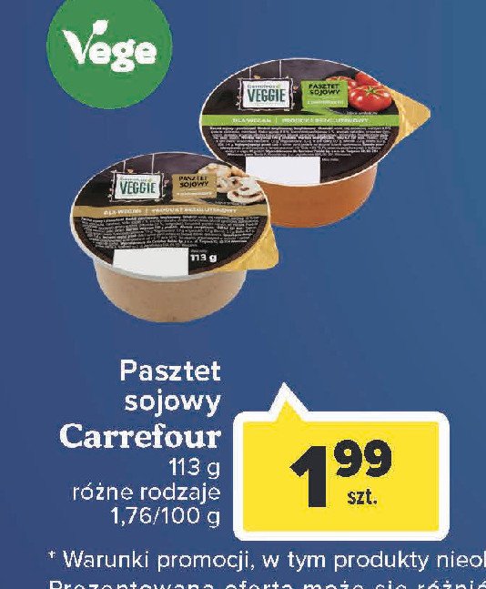 Pasztet sojowy z pieczarkami Carrefour promocja