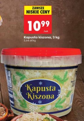 Kapusta kiszona 3 kg promocja w Biedronka