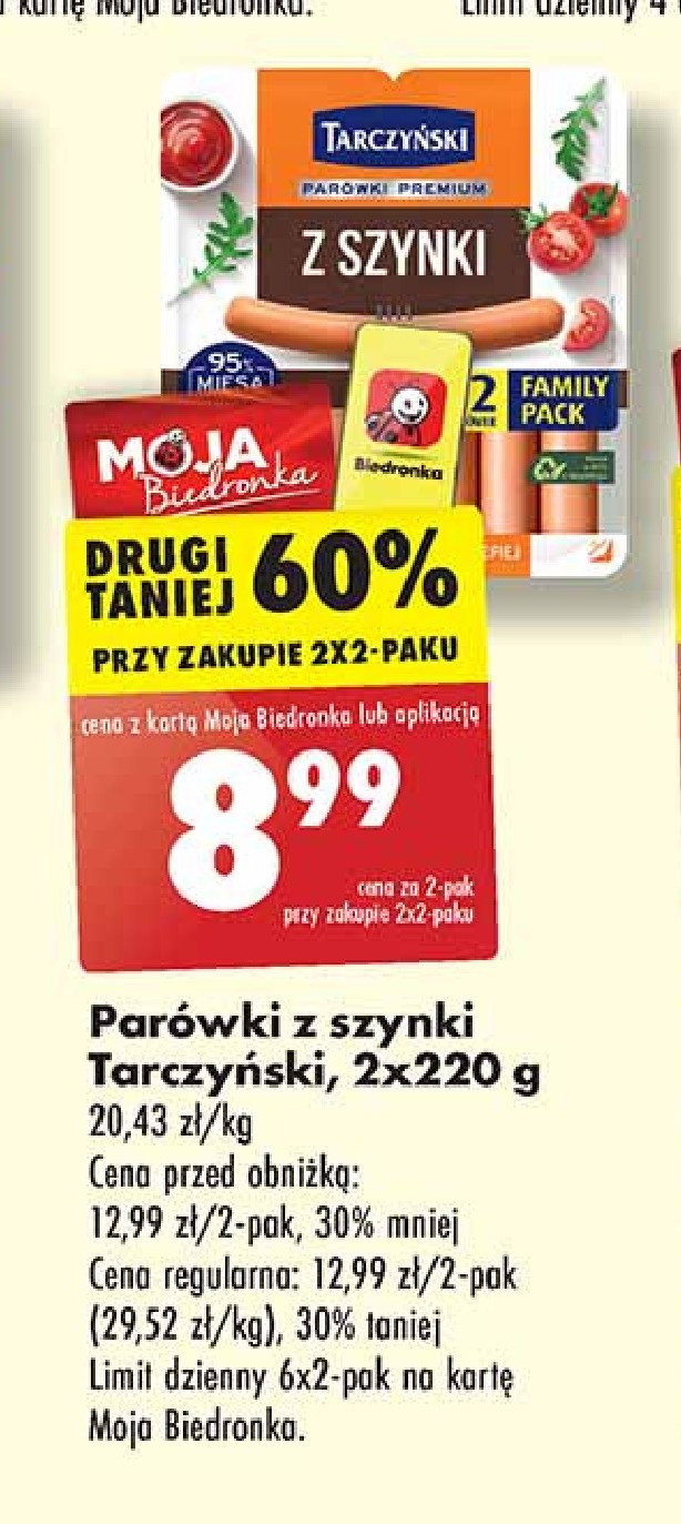 Parówki z szynki Tarczyński promocja