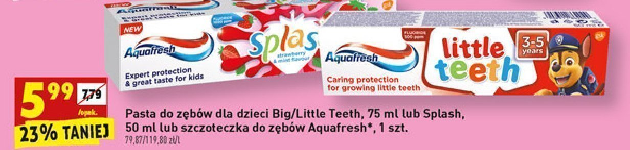 Szczoteczka do zębów Aquafresh my big teeth promocja