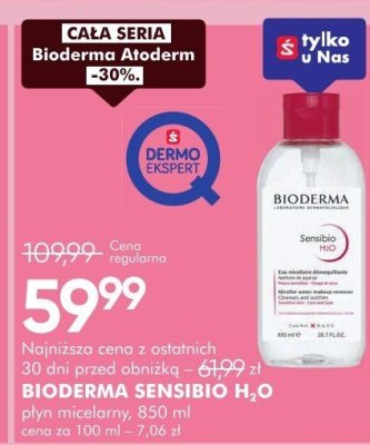 Płyn micelarny Bioderma Sensibio H2O 850 ml promocja w Super-Pharm
