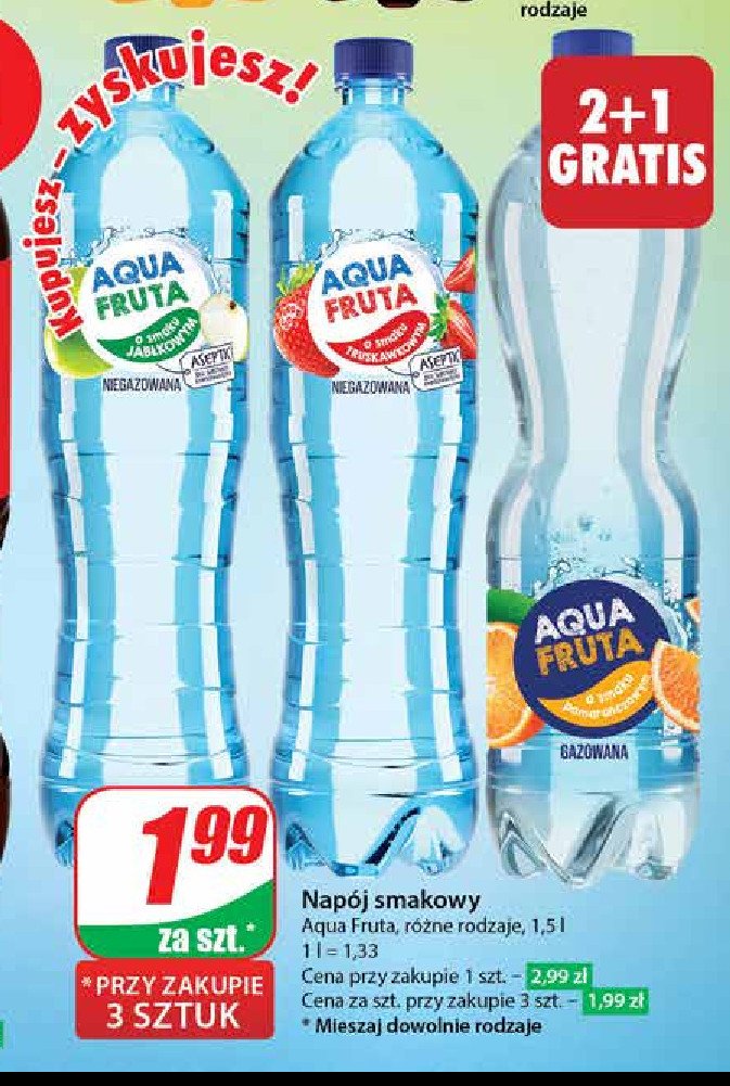 Woda truskawkowa Aqua fruta promocja