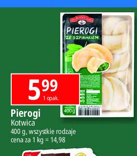 Pierogi ze szpinakiem Kotwica promocja