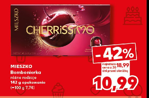 Bombonierka classic Mieszko cherrissimo promocja w Kaufland