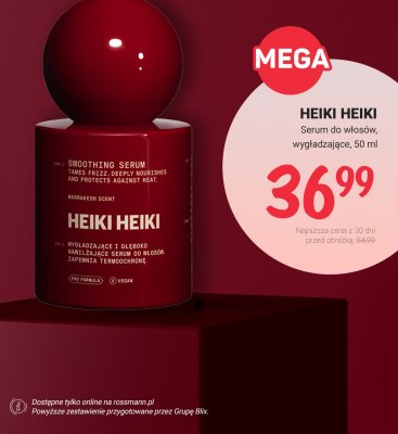 Serum do włosów Heiki Heiki wygładzające promocja w Rossmann