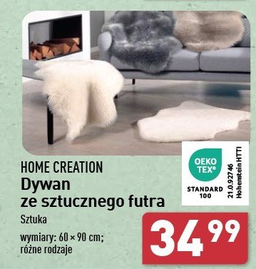 Dywan ze sztucznego futra Home creation promocja