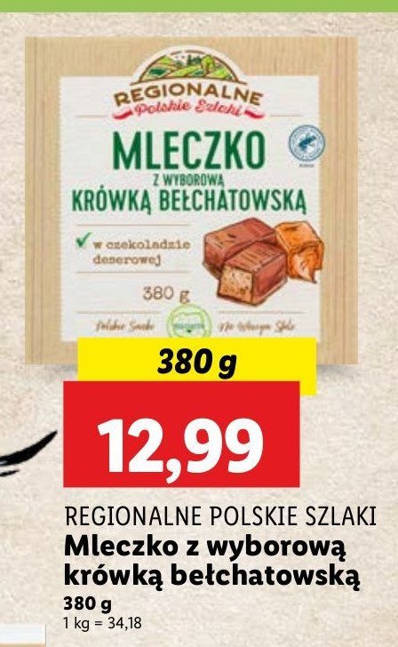 Mleczko z wyborową krówką bełchatowską REGIONALNE SZLAKI promocja