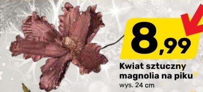 Kwiat sztuczny magnolia na piku promocja w Bricomarche