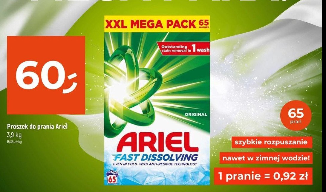 Proszek do prania original Ariel promocja w Dealz