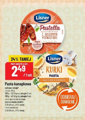 Pasta kanapkowa Lisner Kurki Pasta Jajeczna z Kurkami promocja w POLOmarket