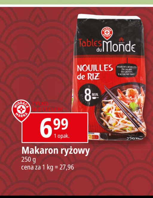 Makaron ryżowy WIODĄCA MARKA TABLES DU MONDE Wiodąca marka promocja w Leclerc