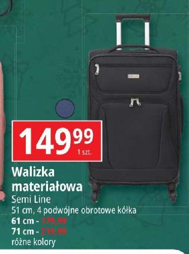 Walizka materiałowa 71 cm Semi line promocja