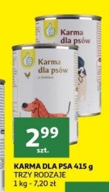 Karma dla psów z wołowiną Auchan na co dzień (logo zielone) promocja