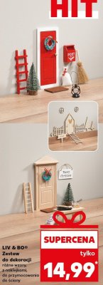 DIY Drzwi Elfa w zestawie wycięte samoprzylepne kawałki planki, ozwaitki drzwi, cekiny wym. 26,5 x 28 cm Kaufland promocja w Kaufland