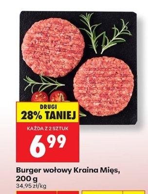 Burger wołowy 200 g promocja w Biedronka